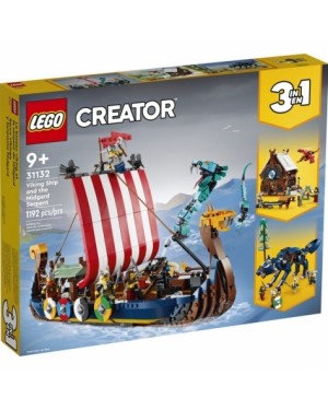 LEGO CREATOR 3 IN 1 NAVE VICHINGA E SERPENTE MARINO - 31132
