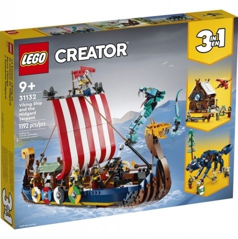 LEGO CREATOR 3 IN 1 NAVE VICHINGA E SERPENTE MARINO - 31132